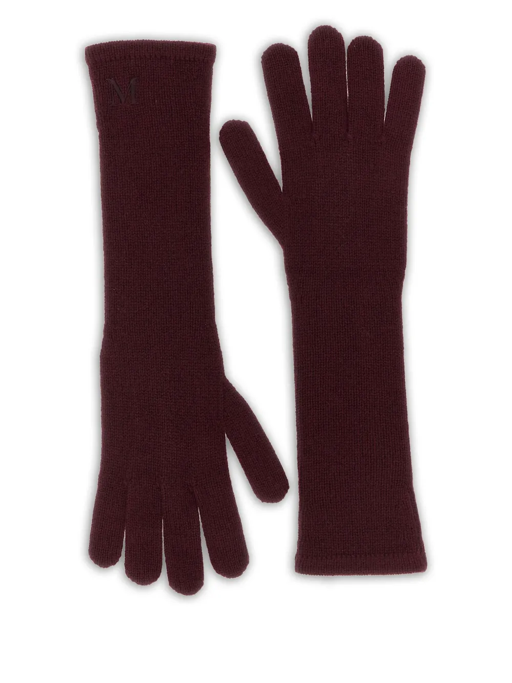 Max Mara logo gloves - Rosso