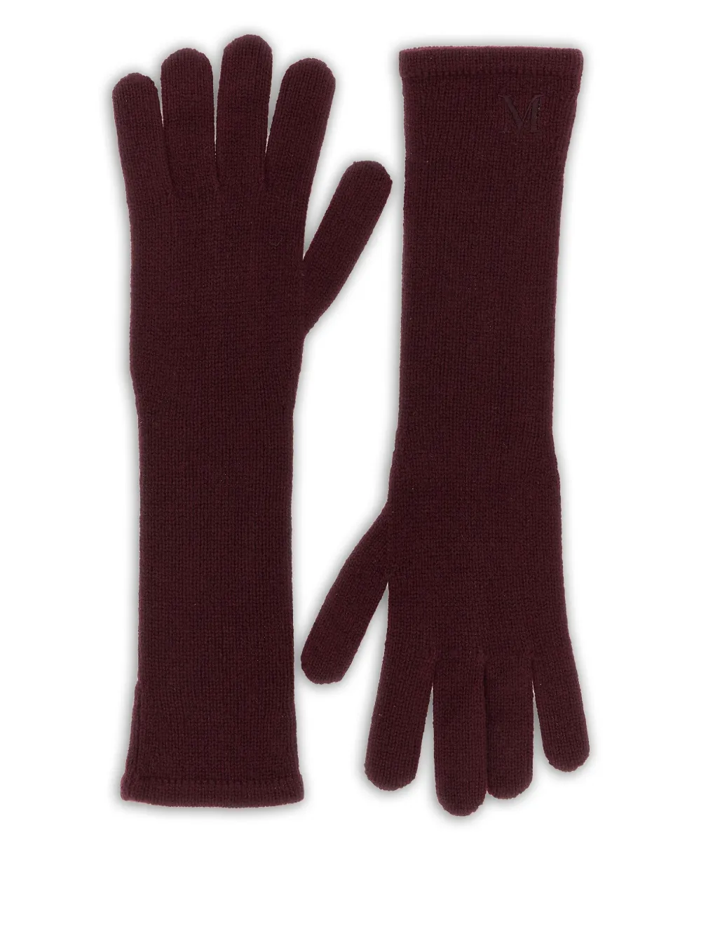 Max Mara logo gloves - Rood
