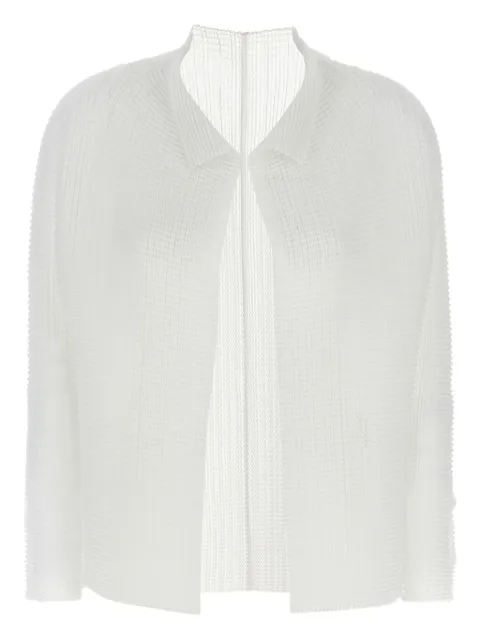 Issey Miyake Wooly Pleats pleated long-sleeves cardigan
