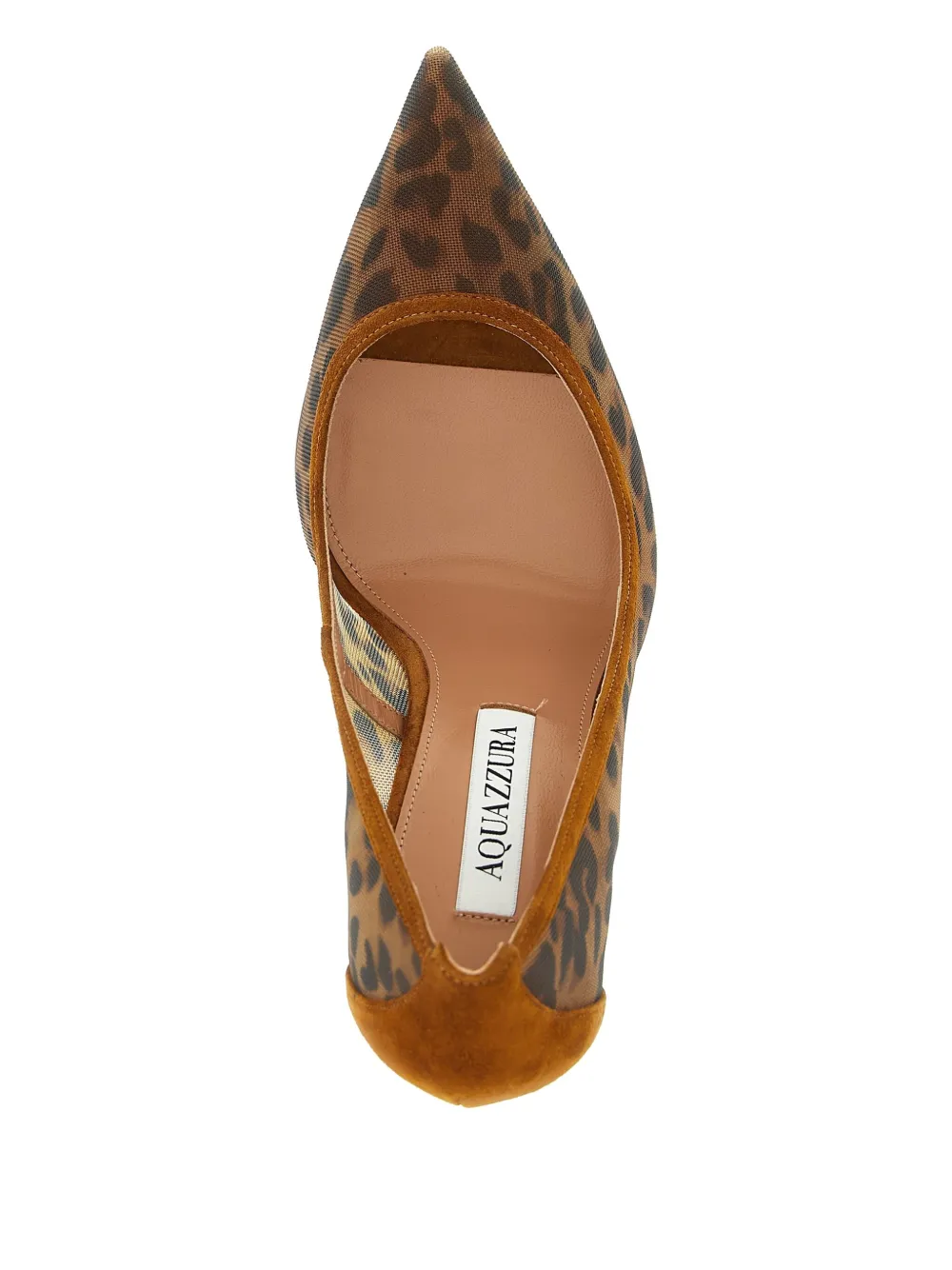 Aquazzura 105mm Animal-print Pointed Pumps In Brown