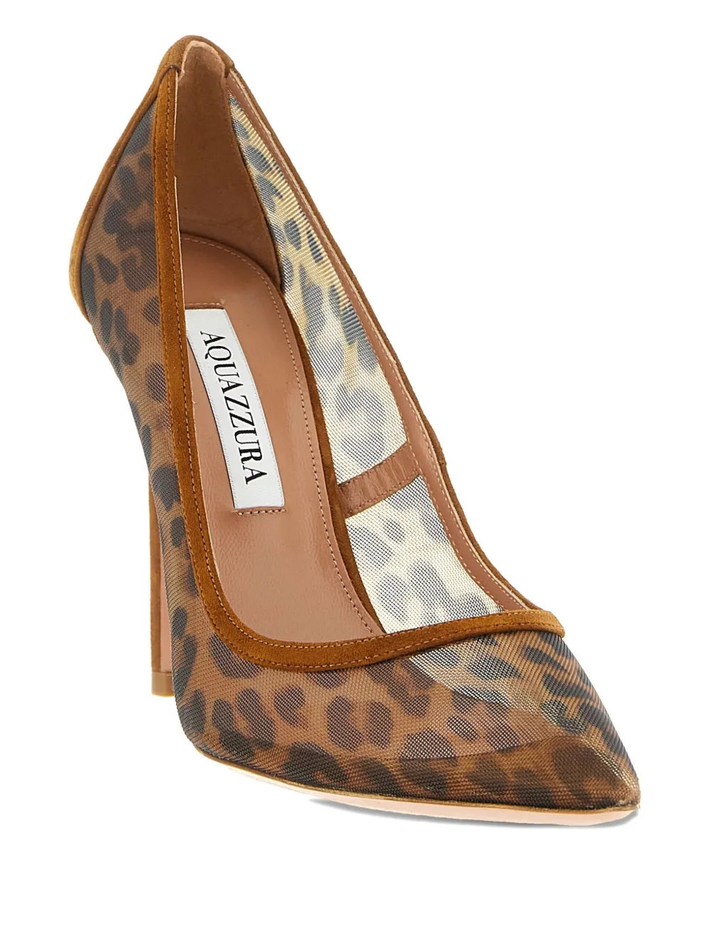 Aquazzura 105mm Animal-print Pointed Pumps In Brown