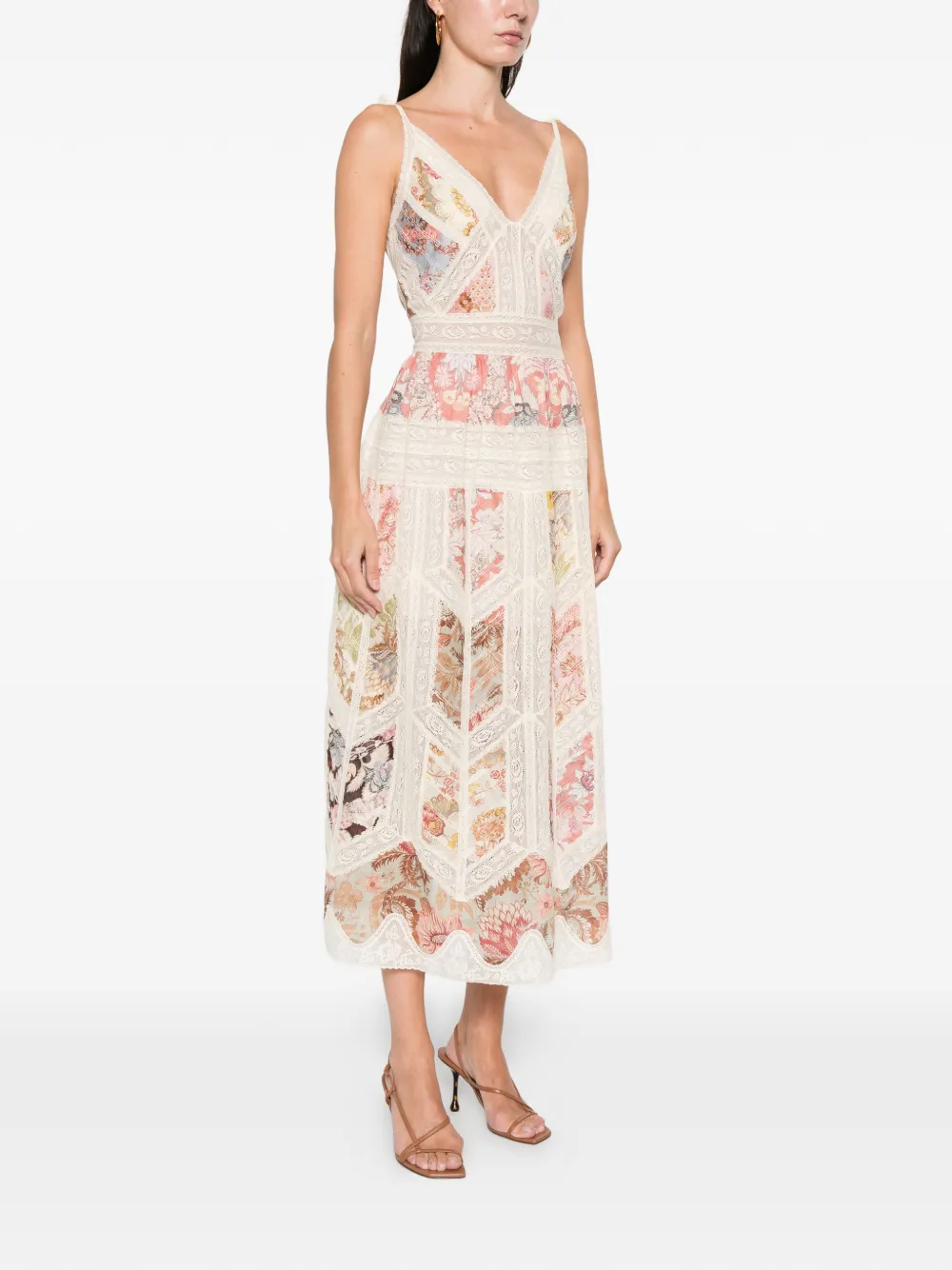 Zimmermann Daylight Slip Floral-print Midi Dress In White