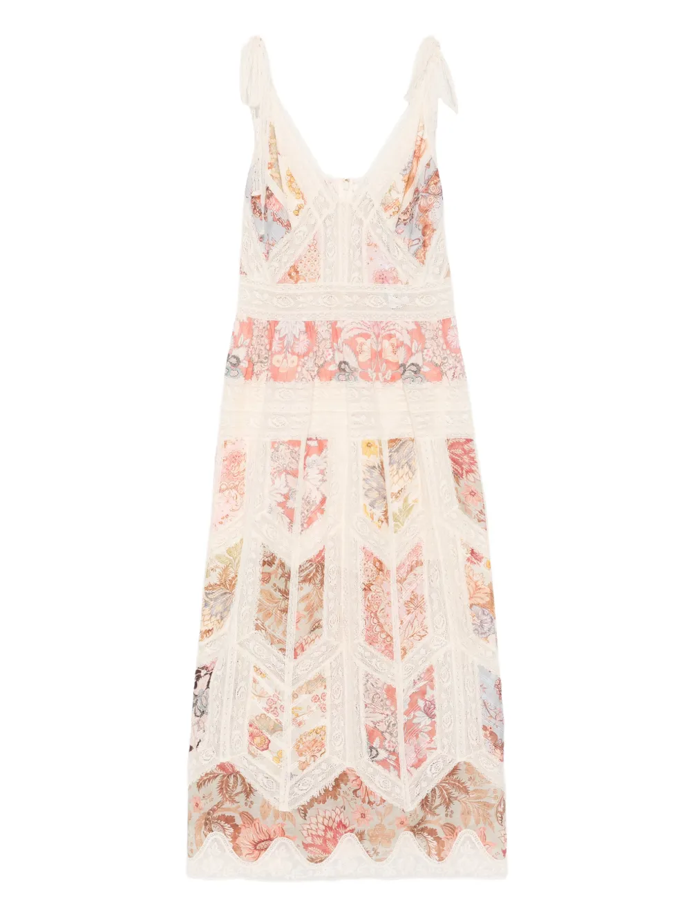 Zimmermann Daylight Slip Floral-print Midi Dress In Neutral