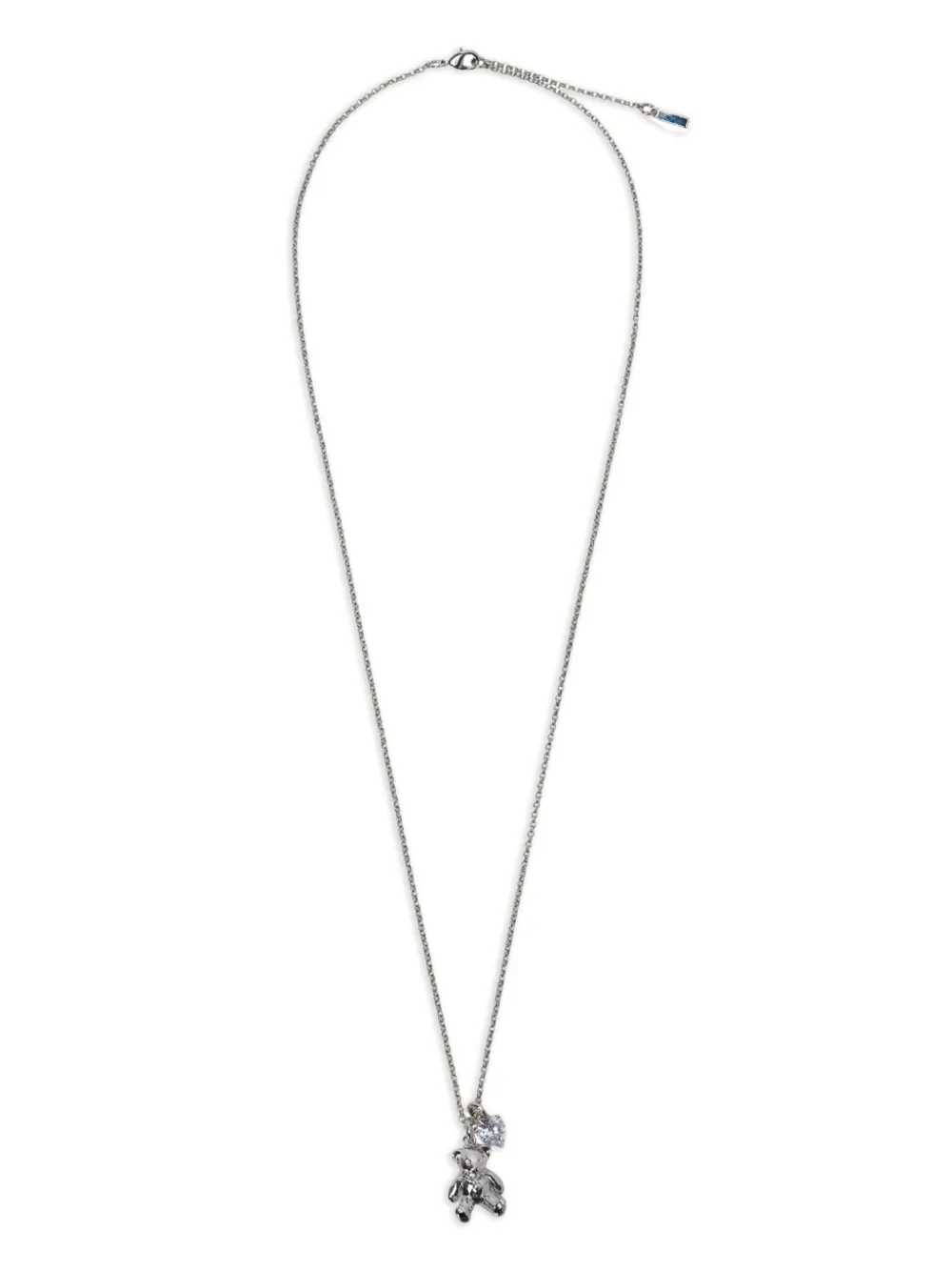 We11done collar con colgante de oso | plateado | Image 1