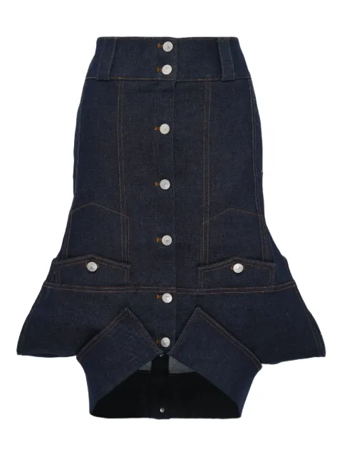 GRACE ELWOOD falda midi estilo chaqueta vaquera