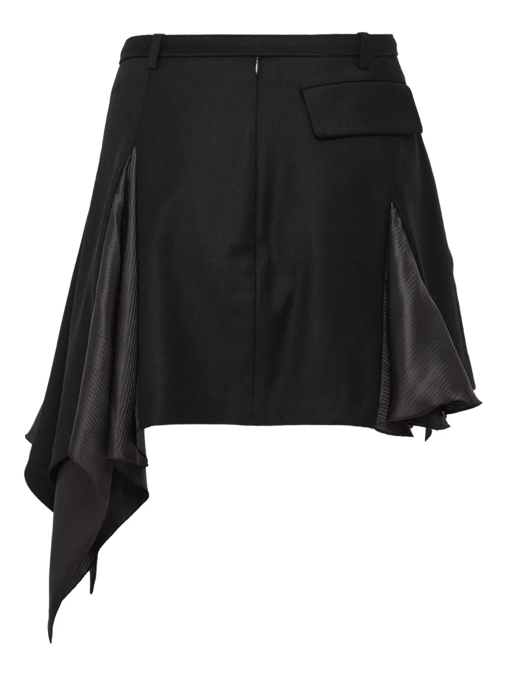 GRACE ELWOOD jacket-detailed draped mini skirt - Zwart