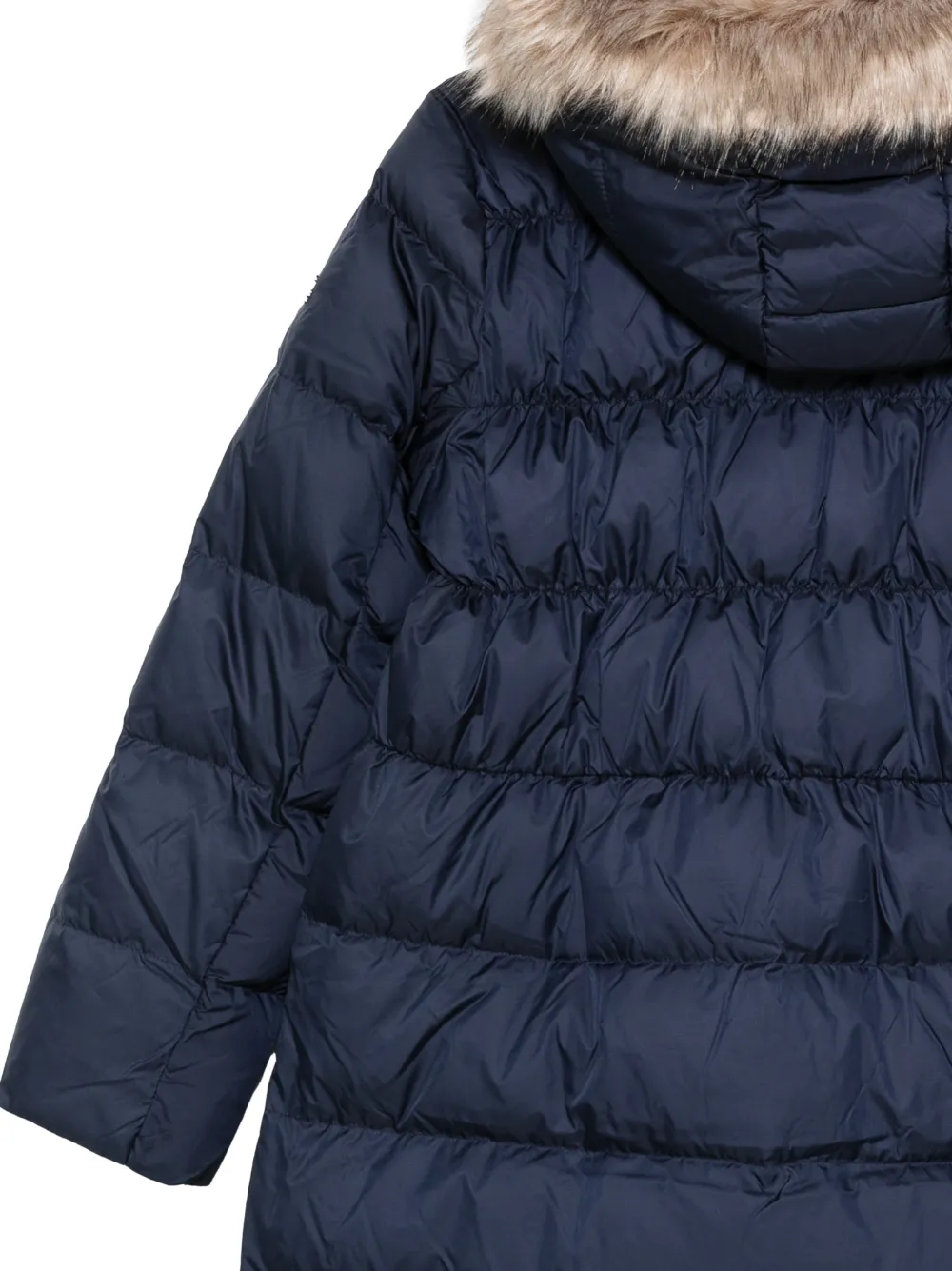  Lauren Ralph Lauren Fur Hooded Coat - Blue 