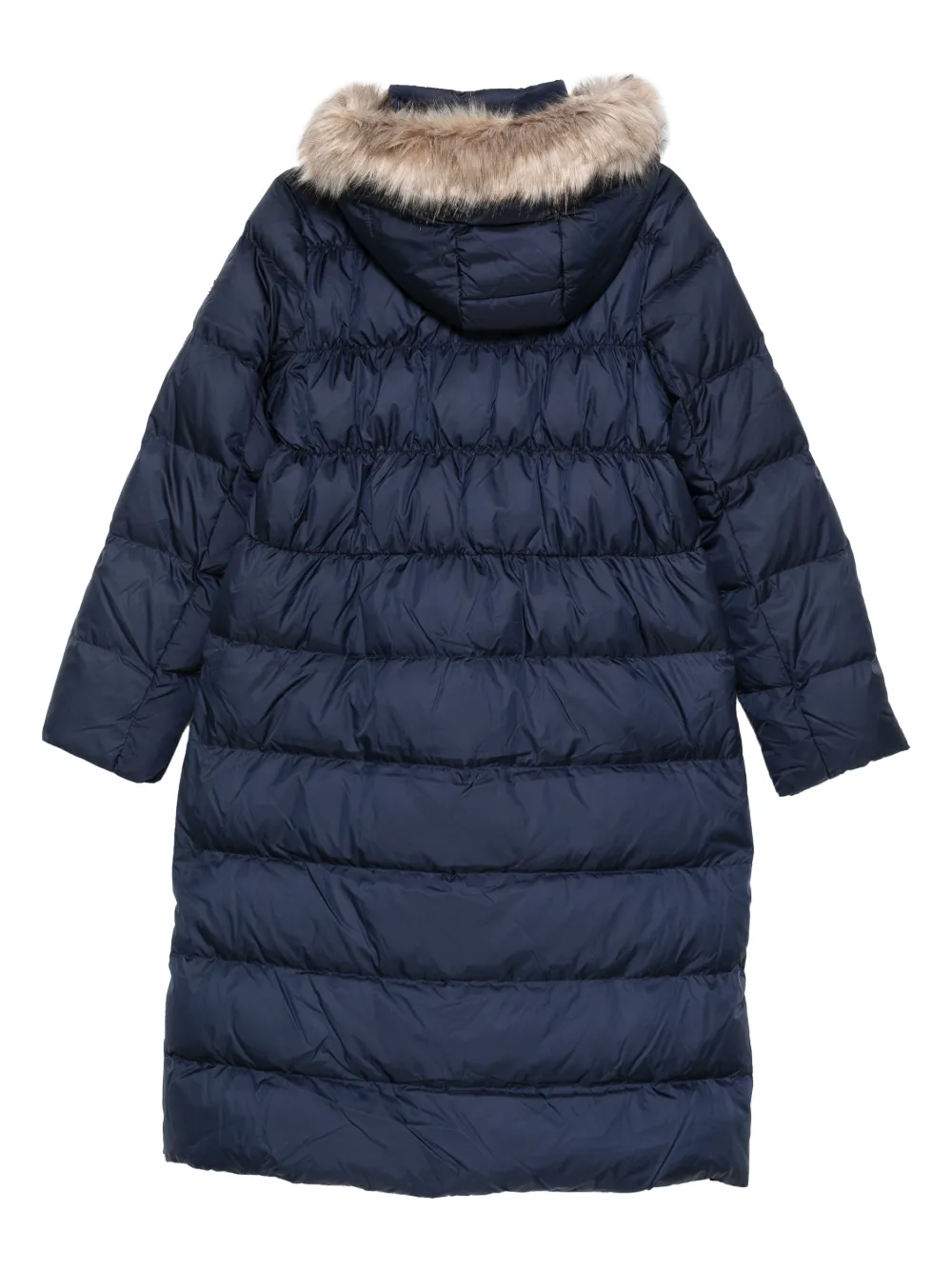 Lauren Ralph Lauren Fur Hooded Coat - Blue 