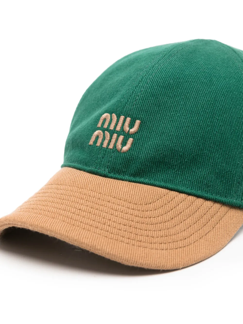 Miu Drill baseball cap Groen