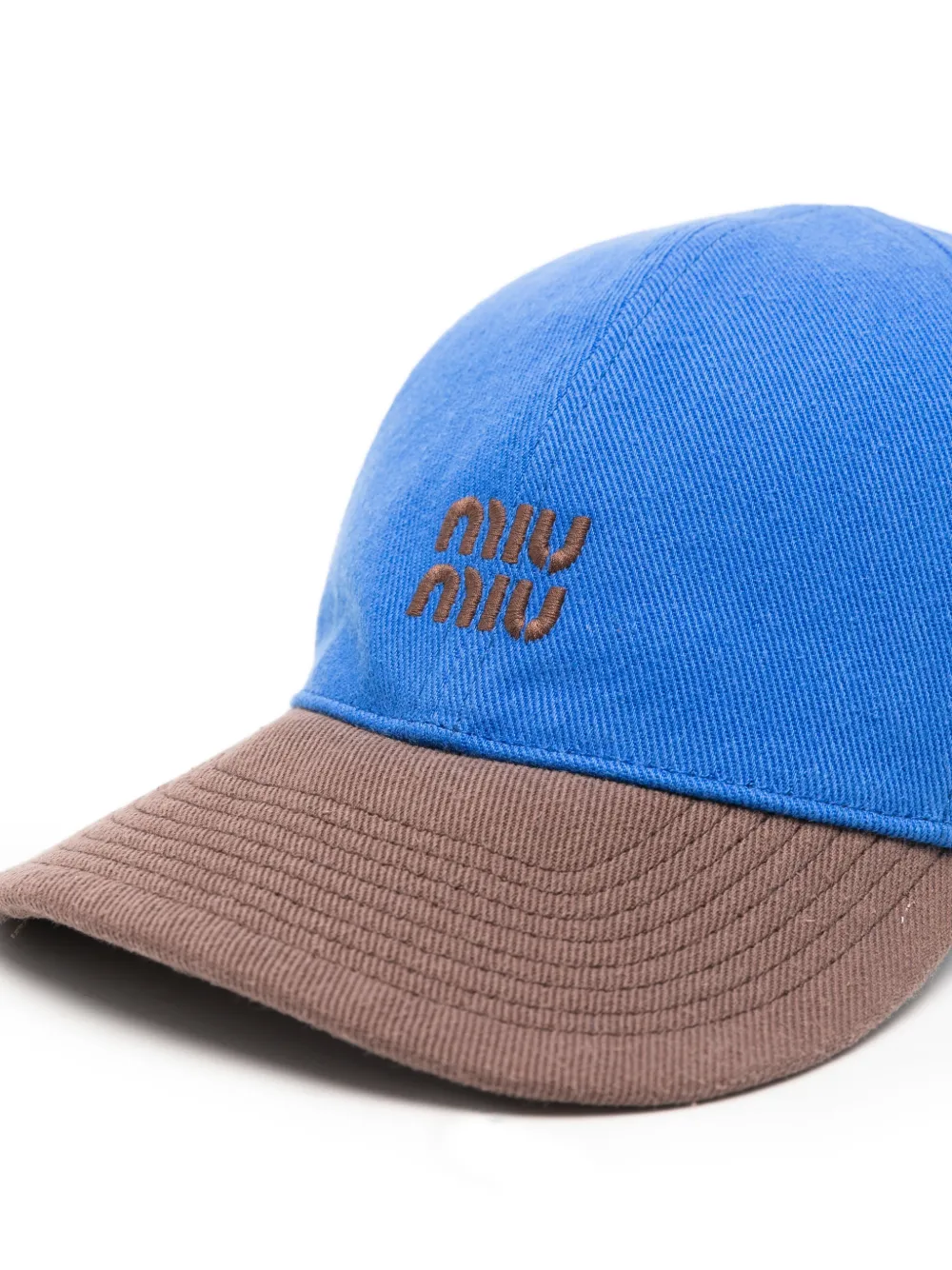 Miu Drill baseball cap Blauw