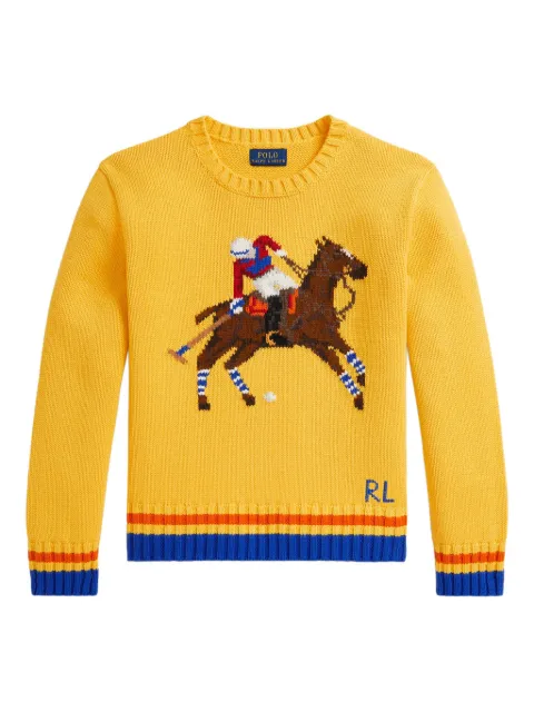 POLO RALPH LAUREN KIDS 폴로 플레이어 인타르시아 니트 스웨터
