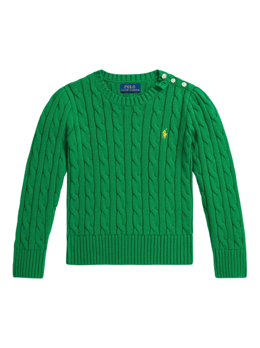 POLO RALPH LAUREN KIDS Maglione con applicazione sui gomiti - Verde