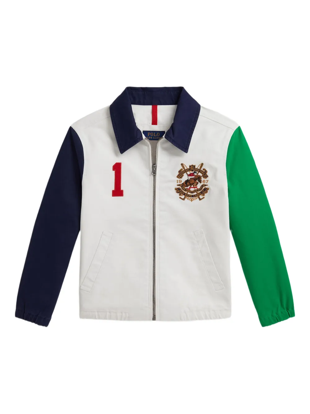 POLO RALPH LAUREN KIDS Giacca The Bayport con applicazione - Bianco