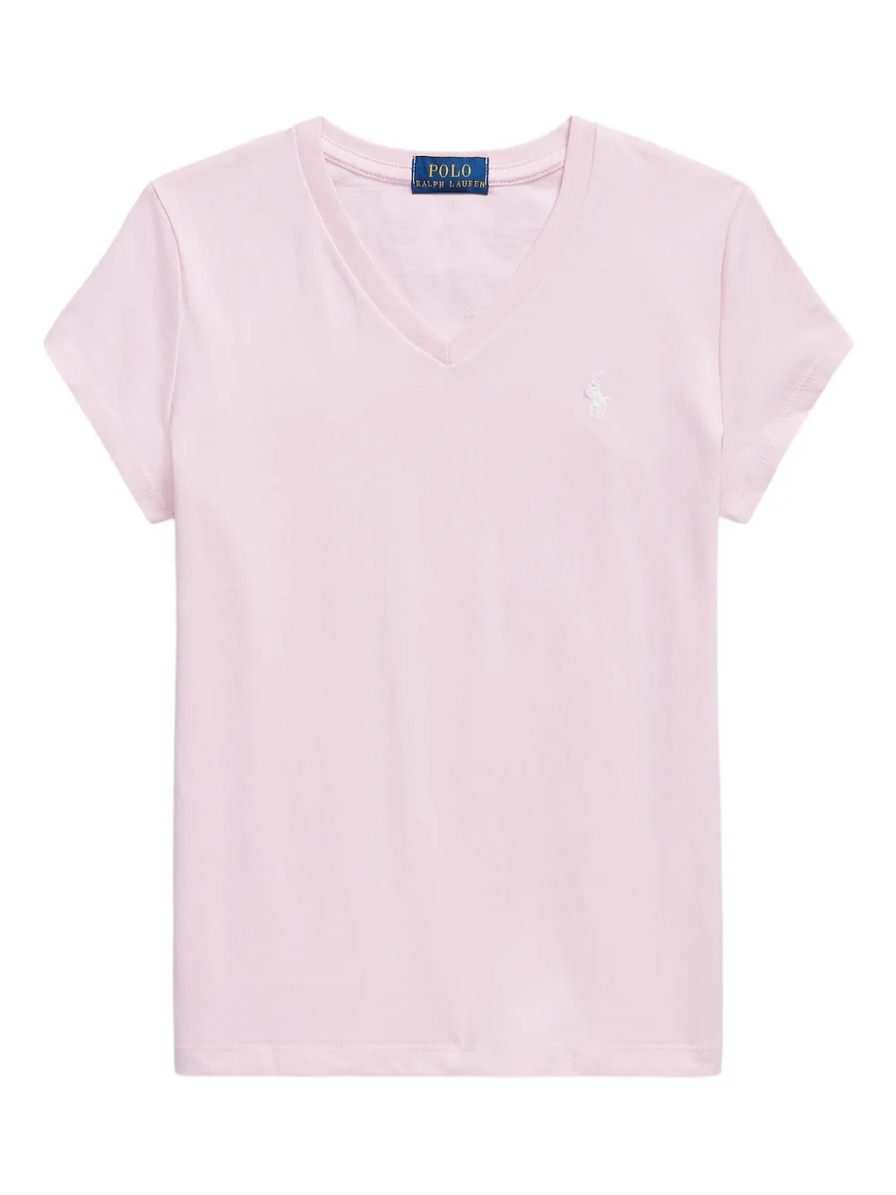 POLO RALPH LAUREN KIDS embroidered V-neck T-shirt - Rosa