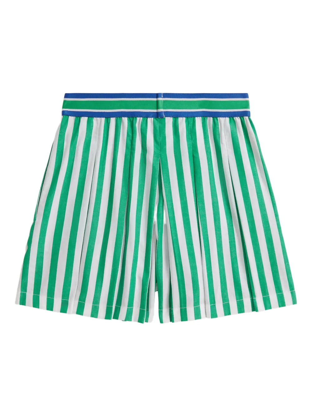 Polo Ralph Lauren Striped-pattern Pleated Shorts In Green