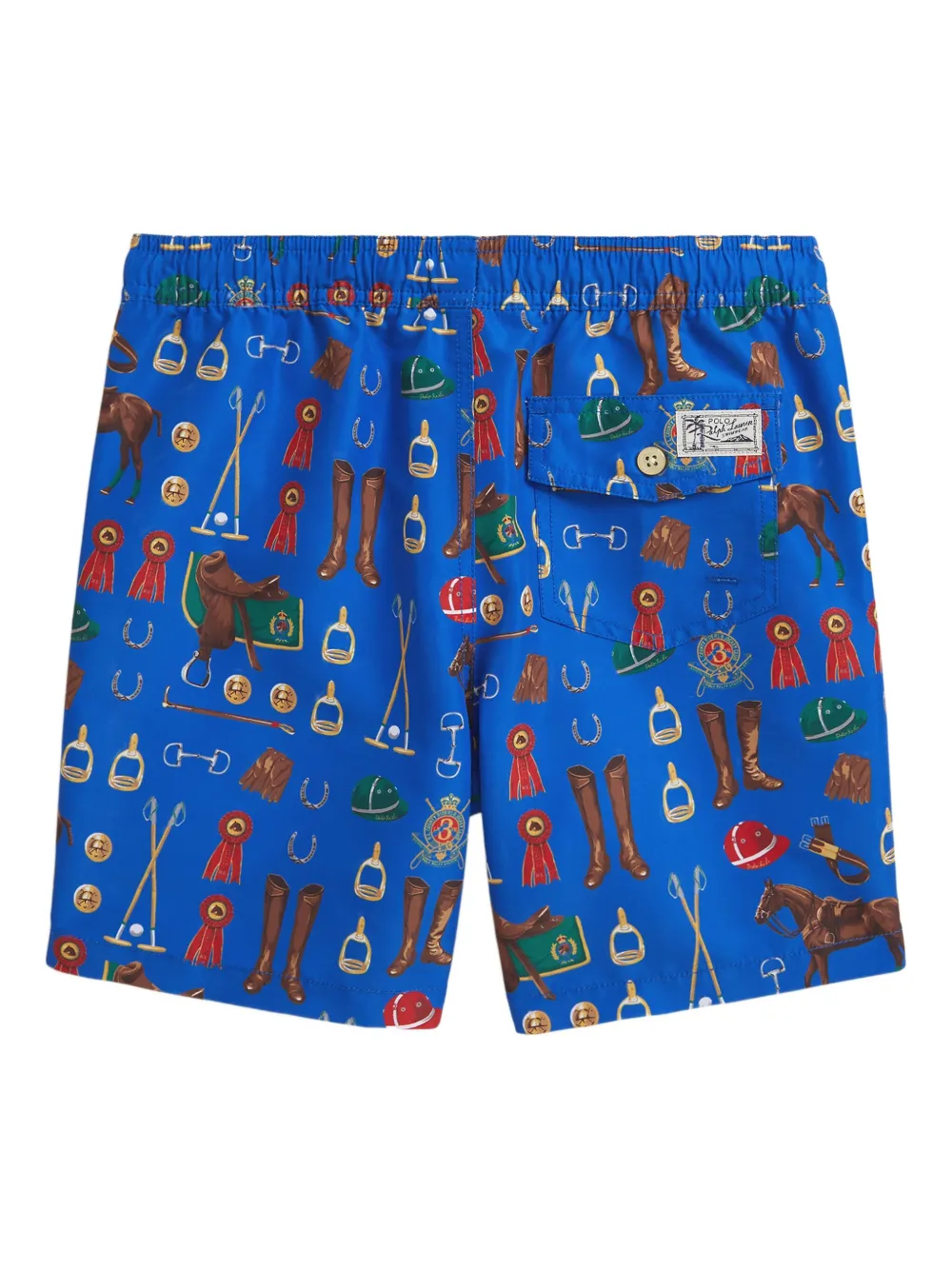 Polo Ralph Lauren Boys 2t-7 Traveler Big Pony Swim Trunks In Blue