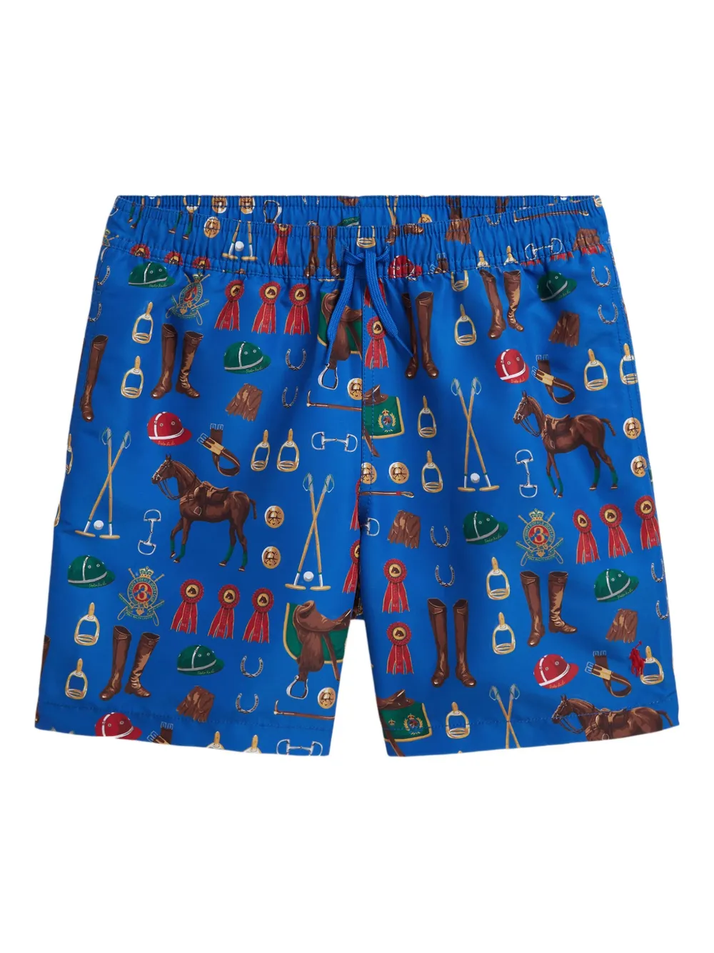 POLO RALPH LAUREN KIDS Costume da bagno con stampa equestre - Blu