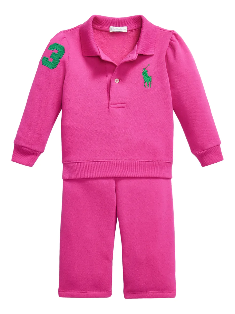 POLO RALPH LAUREN KIDS Polo Pony-embroidery tracksuit - Rosa