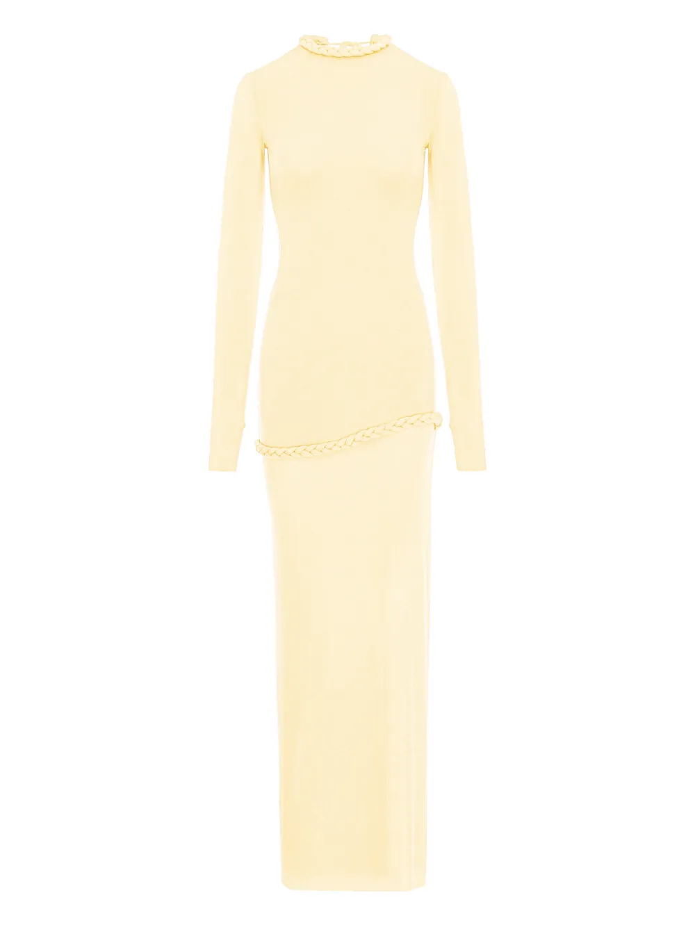 Manurí Nora Braided-detail Maxi Dress In Yellow