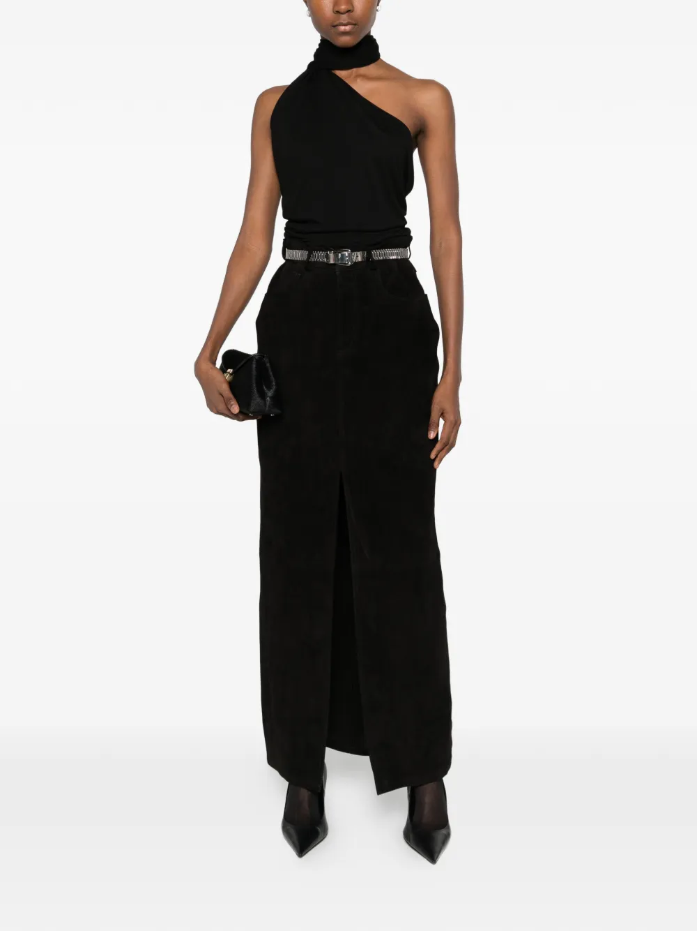 Ludovic De Saint Sernin Halterneck Black Top In Black