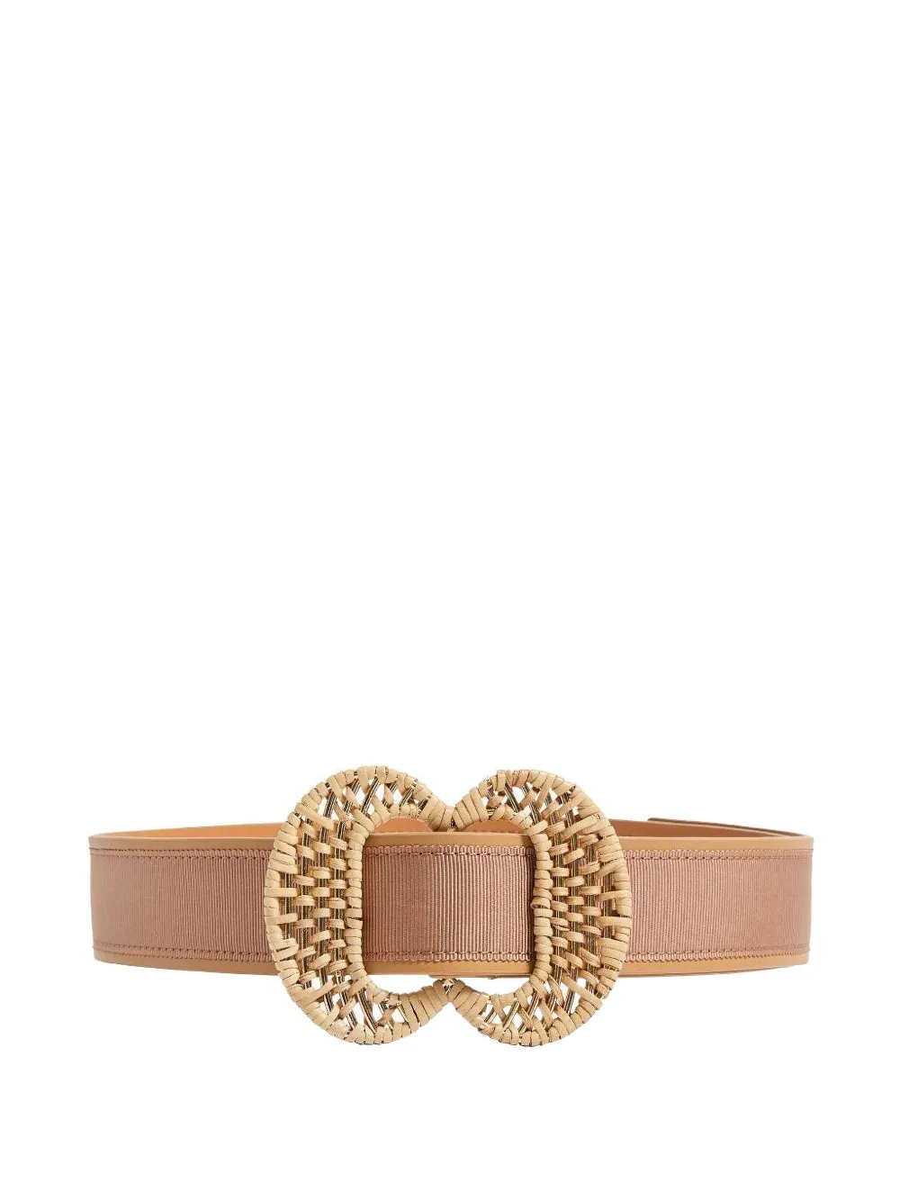 Pamela Munson Woven Buckle Belt In Neutral