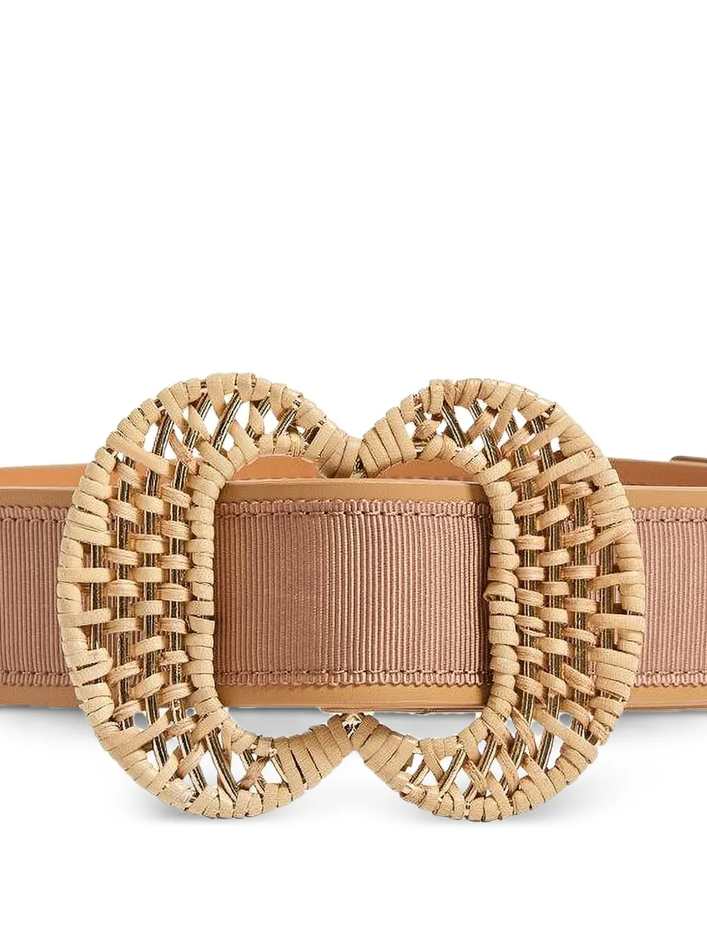 Pamela Munson woven buckle belt - Beige
