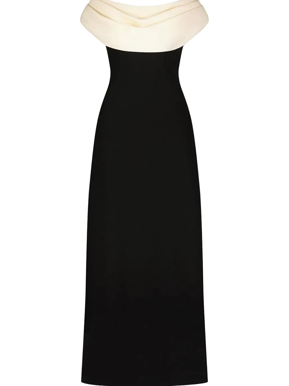 Lela Rose Cowl-neck Maxi Dress In Black