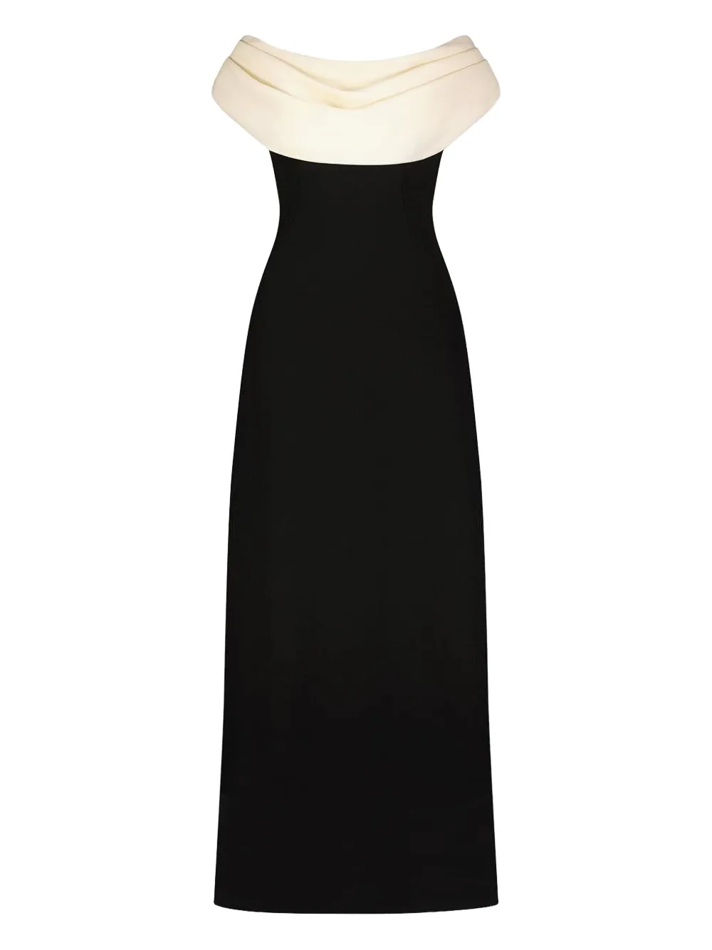 Lela Rose cowl-neck maxi dress - ブラック Lela Rose cowl-neck maxi dress - ブラック