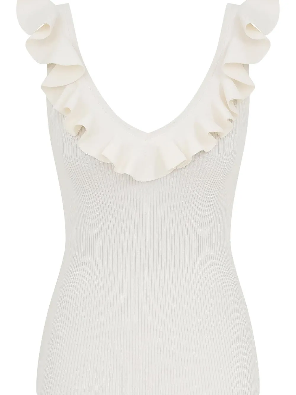 Zimmermann Awaken Ribbed Top In White