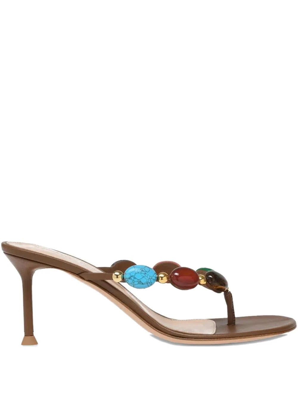 Gianvito Rossi 70mm Shanti thong sandals - ブラウン