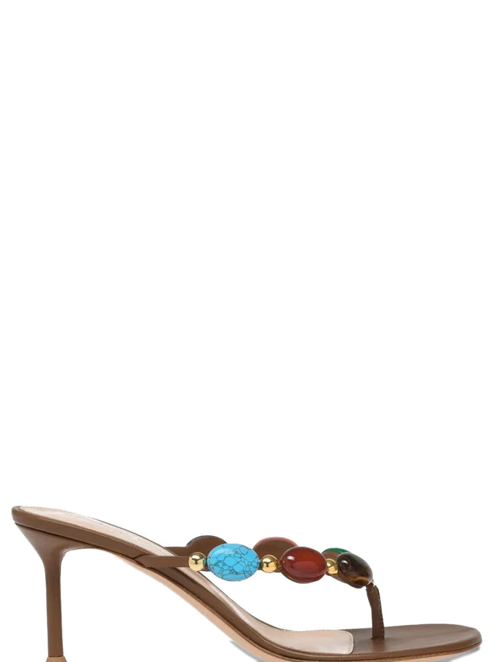 Gianvito Rossi 70 mm Shanti sandalen met string Bruin