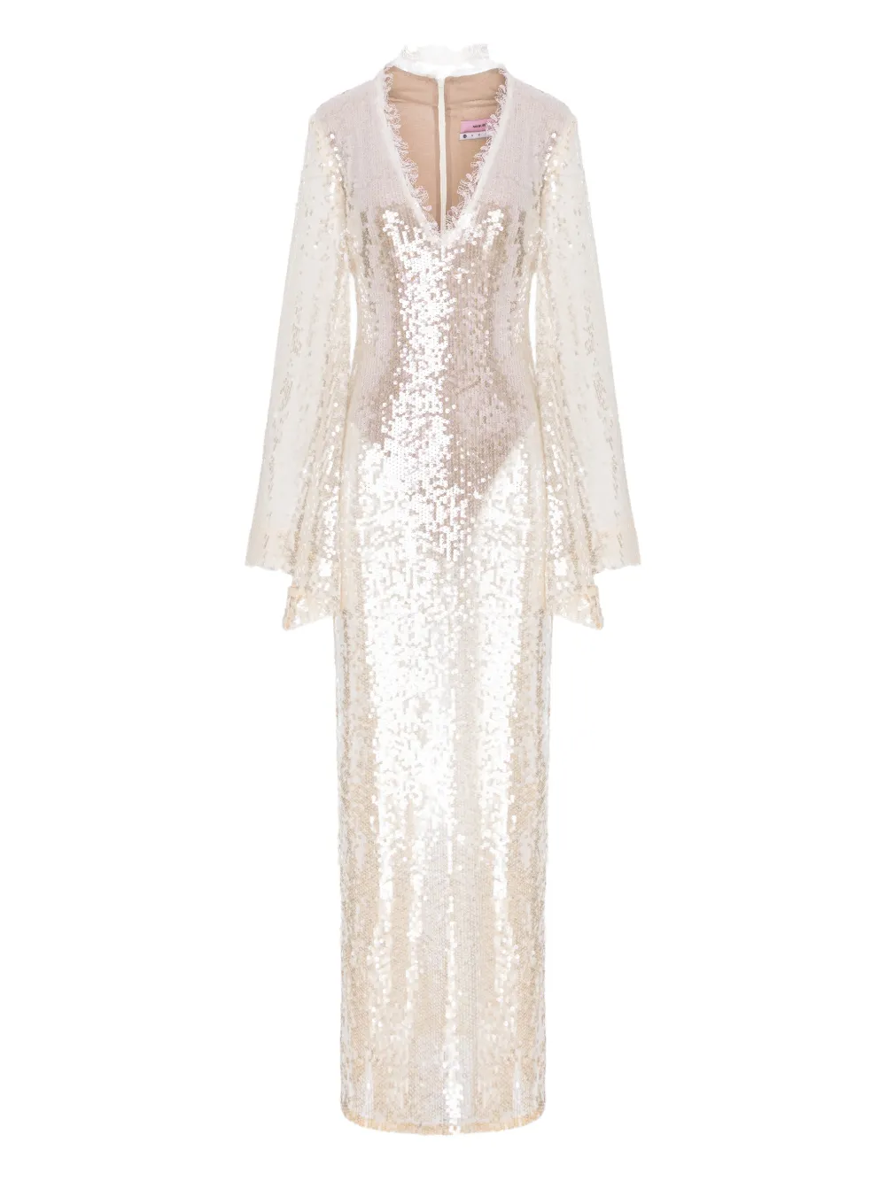 MANURÍ robe longue Cléo à sequins | rose | Image 1