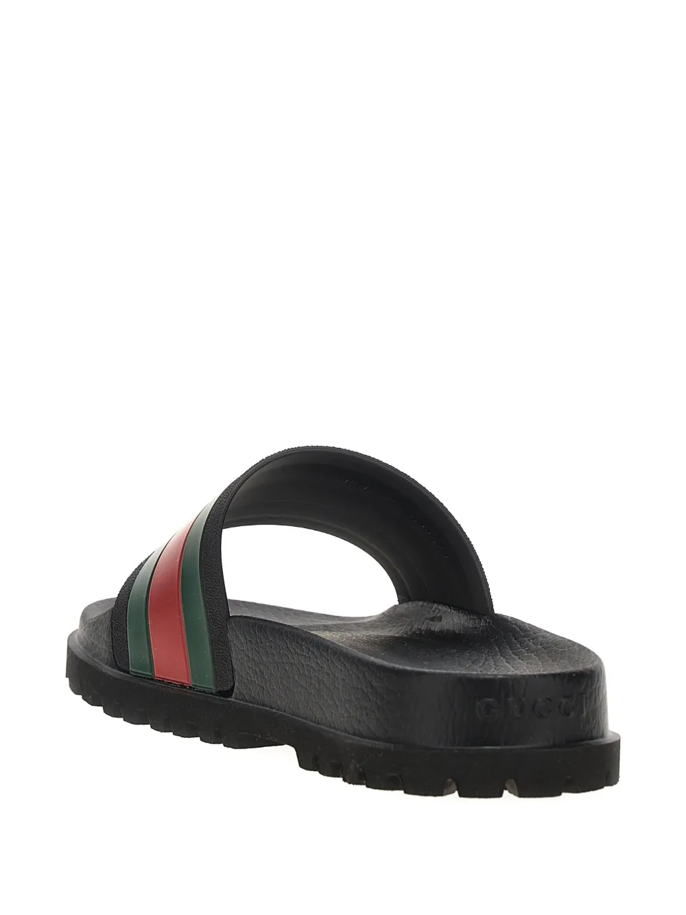 Gucci Men Rubber Slippers In Black