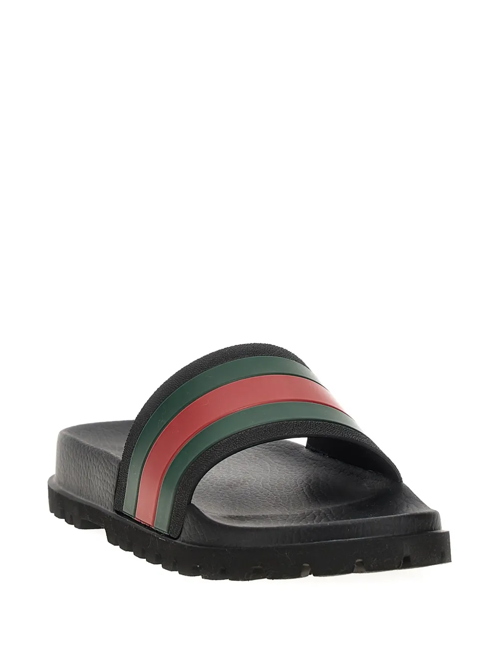 Gucci Men Rubber Slippers In Black