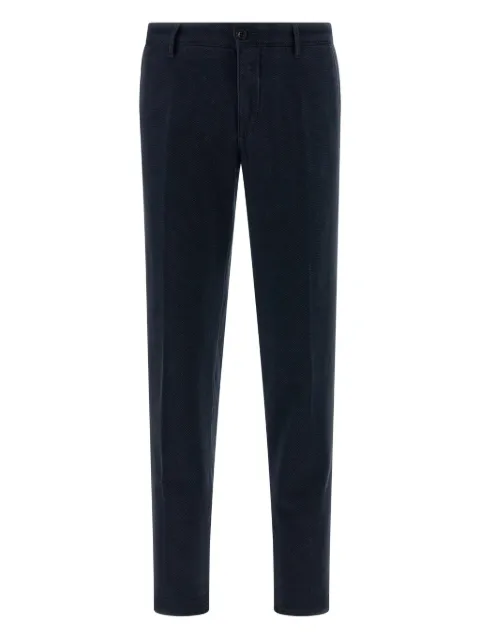 Incotex logo-embroidered trousers