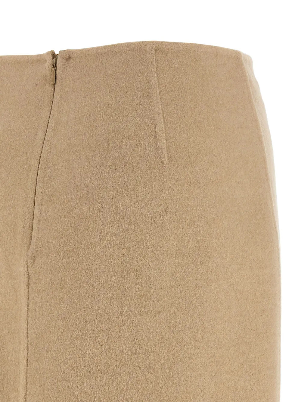 Max Mara High Waist Skirt Featuring Buckle Accents In Neutral
