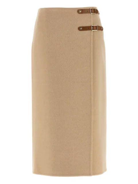 Max Mara York leather strap skirt