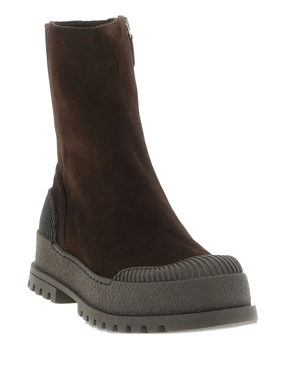 Aquazzura Rugged enkellaarzen met textuur Bruin