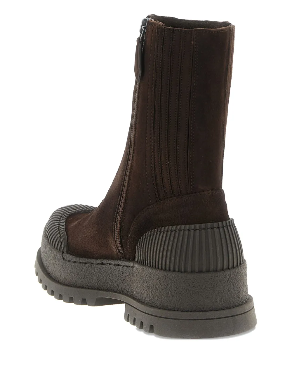 Aquazzura Rugged enkellaarzen met textuur Bruin