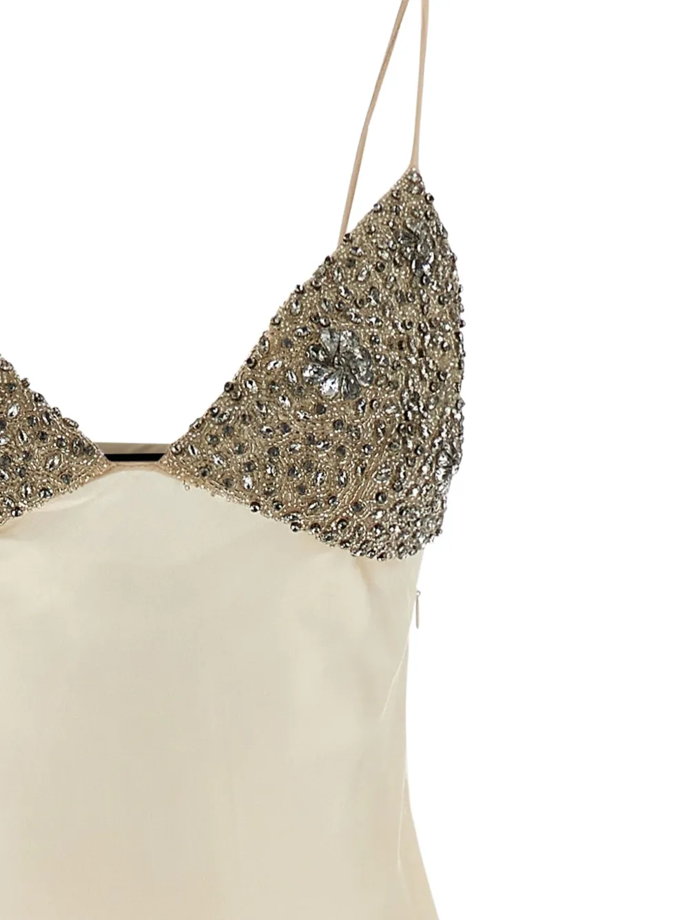 TWINSET Maxi-jurk met borduurwerk Beige