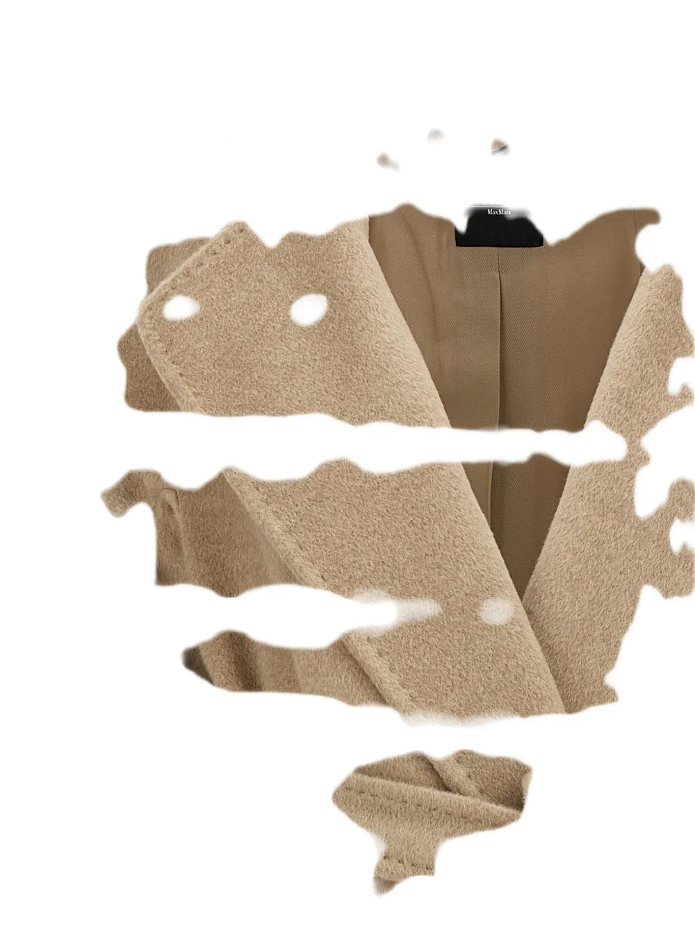 Weekend Max Mara Long Coat With Belted Waist And Pockets In Brown