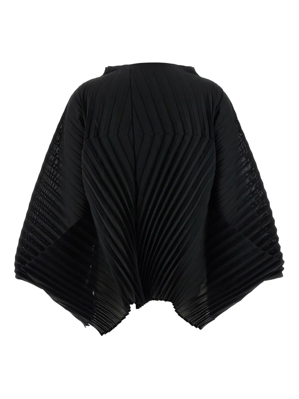 Issey Miyake Pleated Wave Blouse In Black