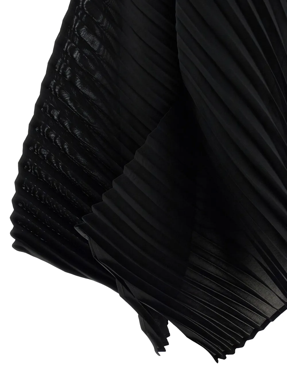 Issey Miyake Pleated Wave Blouse In Black