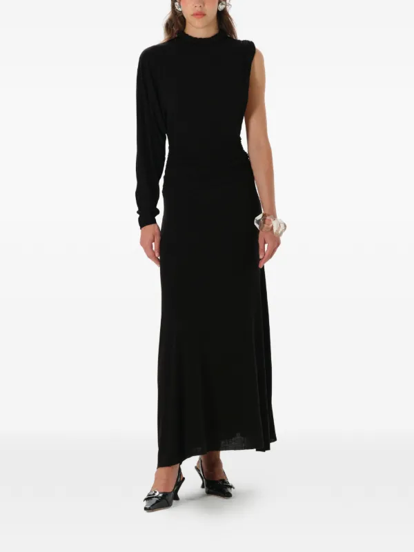 knee length dresses for ladies Didi | Black & White Bardot Bow Detail Maternity Maxi Dress
