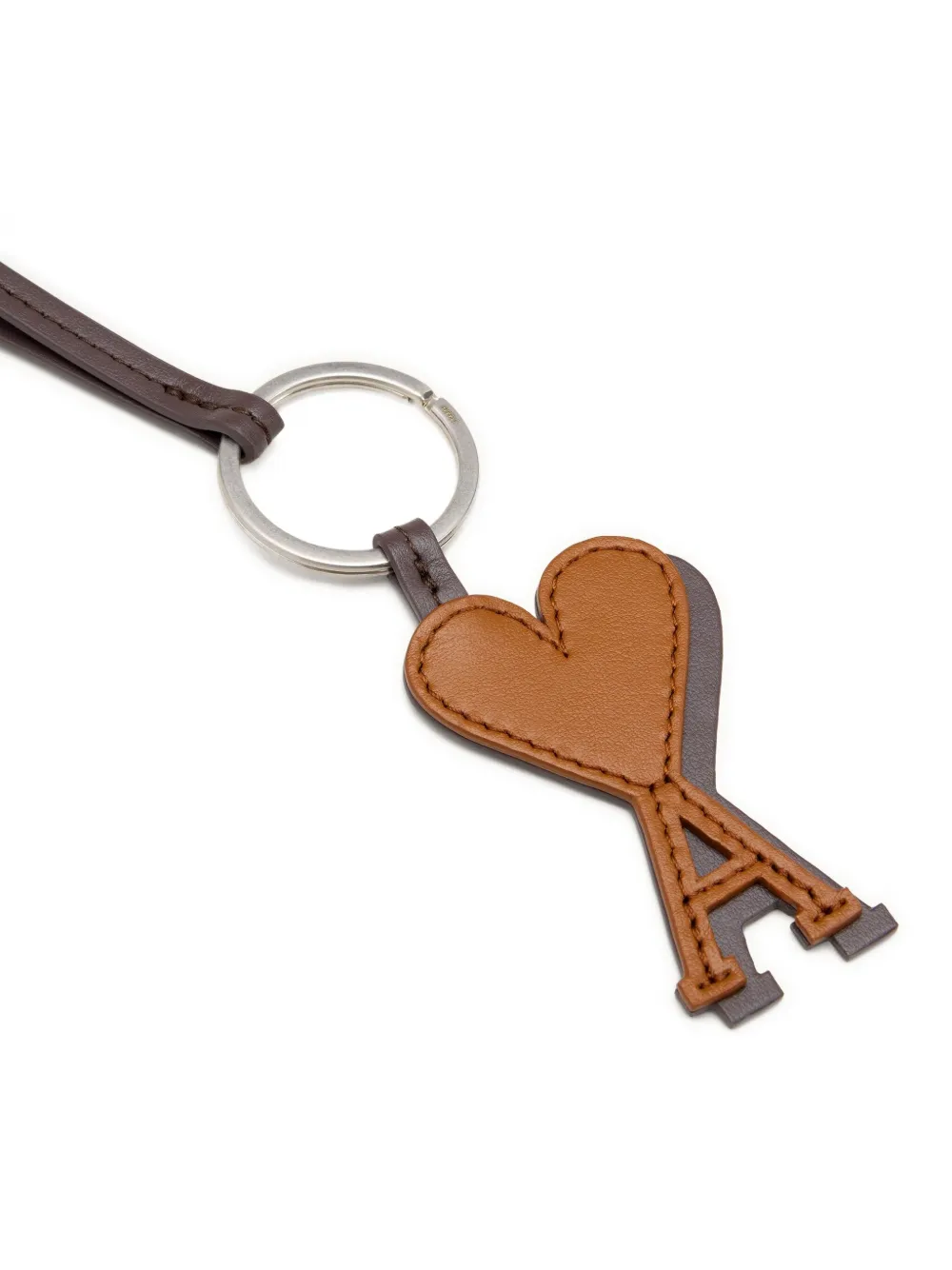 AMI Paris Ami De Coeur sleutelhanger Bruin