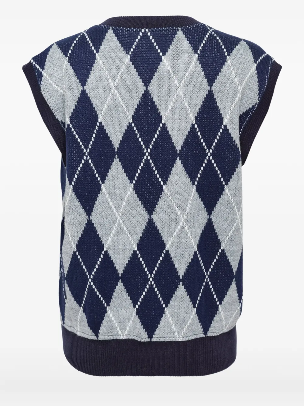 Bonbom Argyle-knit Cardigan In Blue
