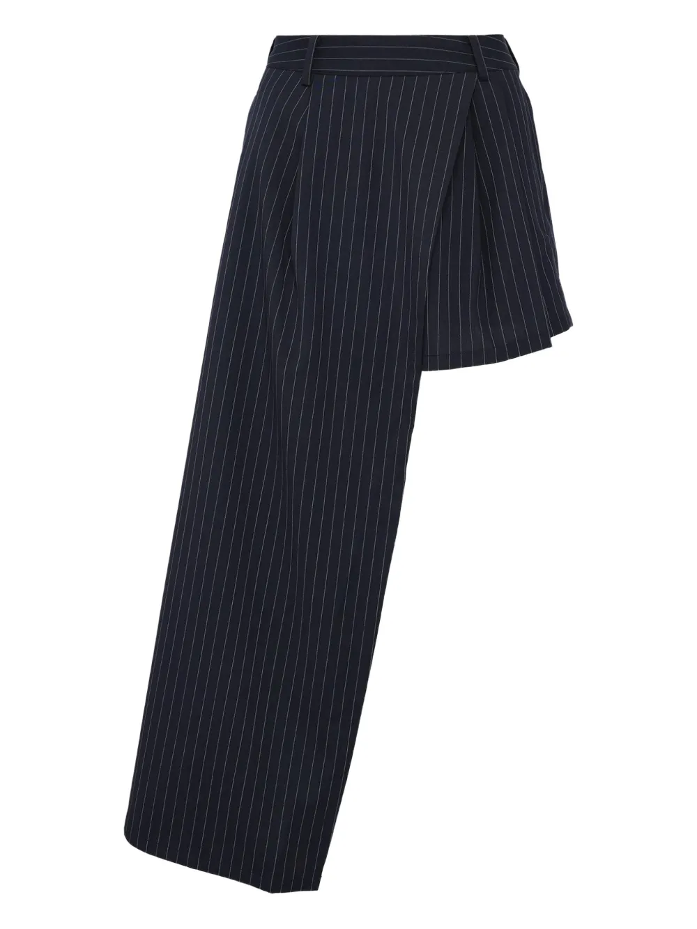 BONBOM sash-detail pinstripe shorts - ブルー