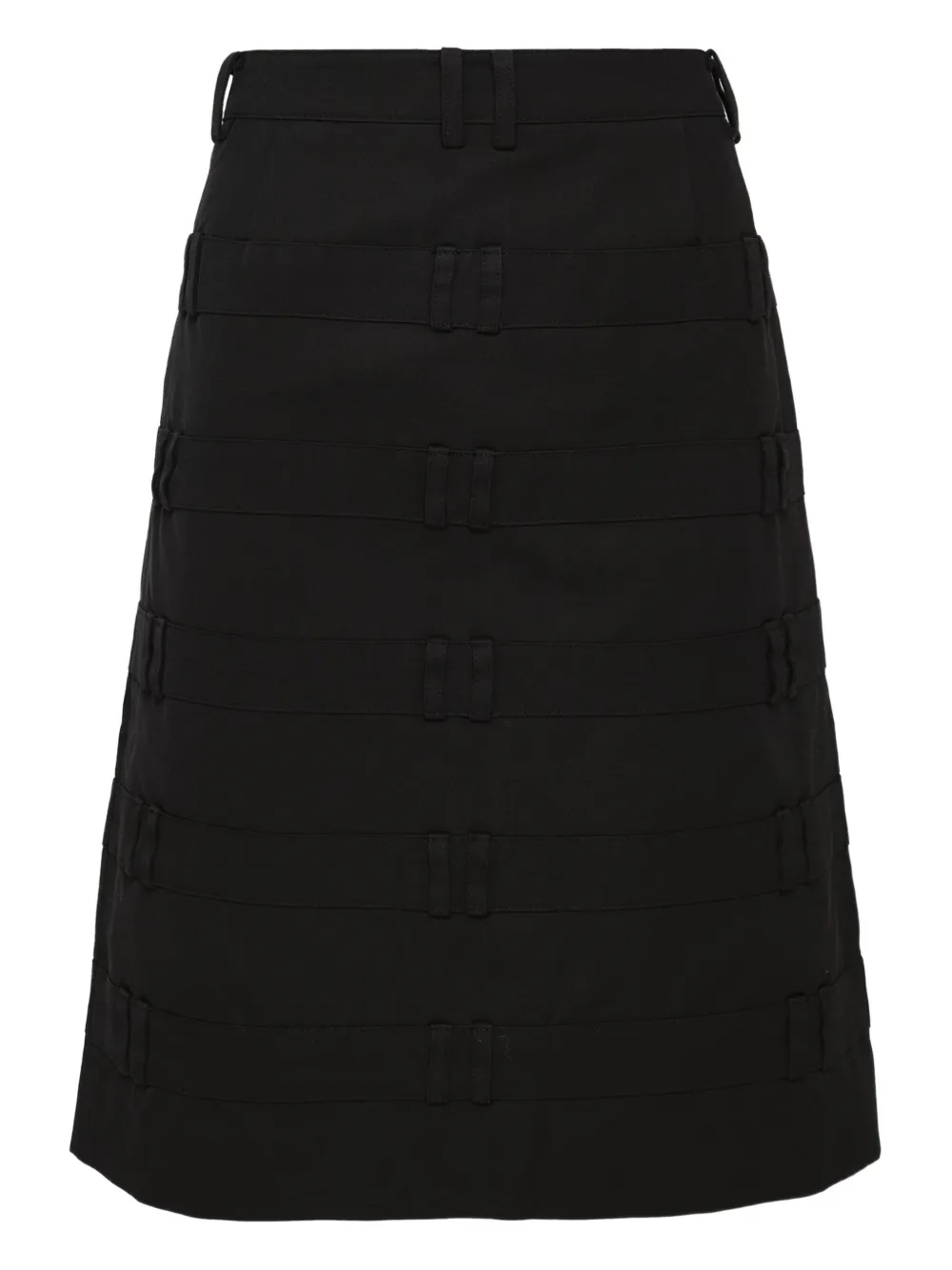 BONBOM multiple-waistband midi skirt - Zwart