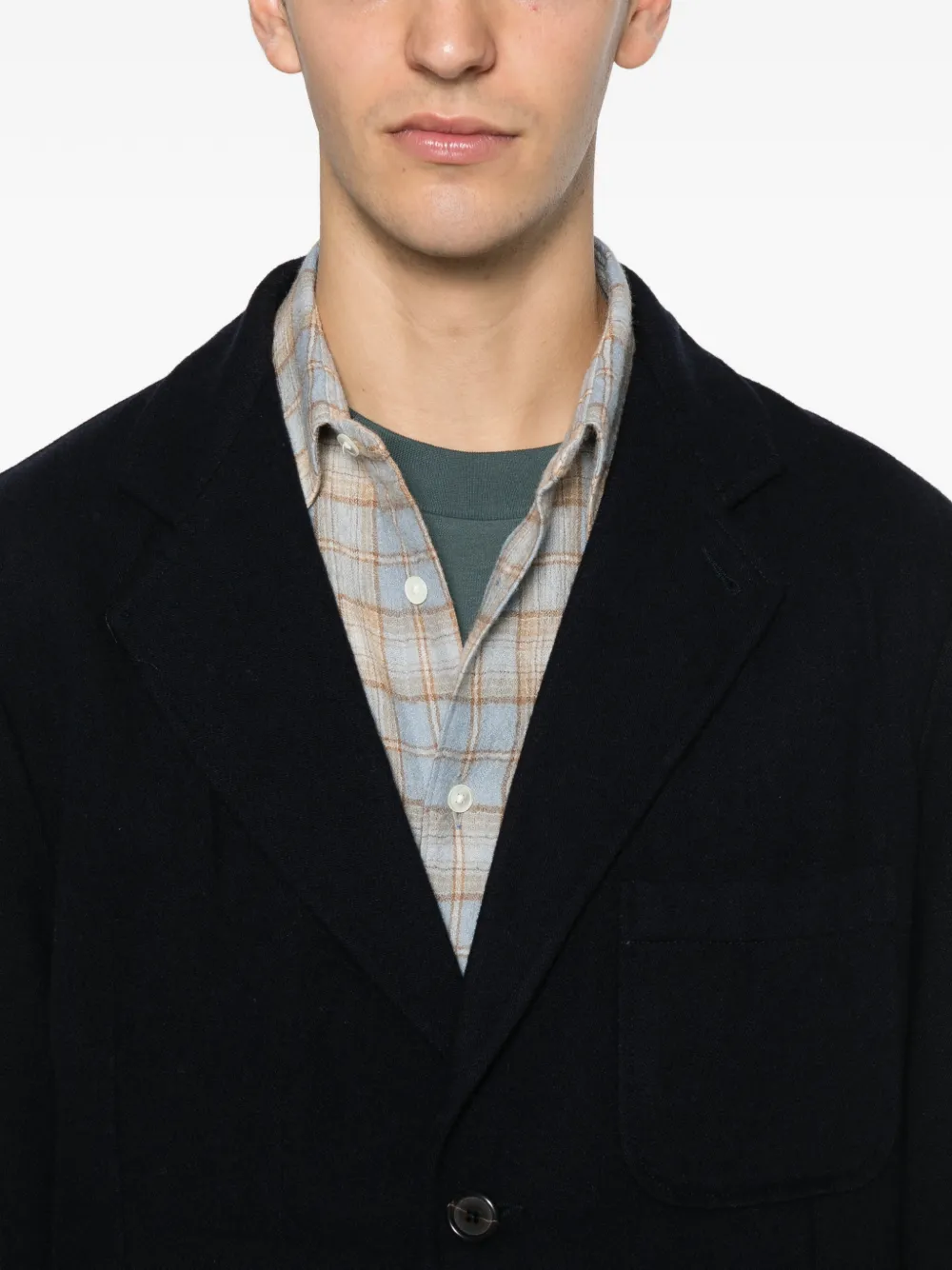 Universal Works textured blazer Blauw