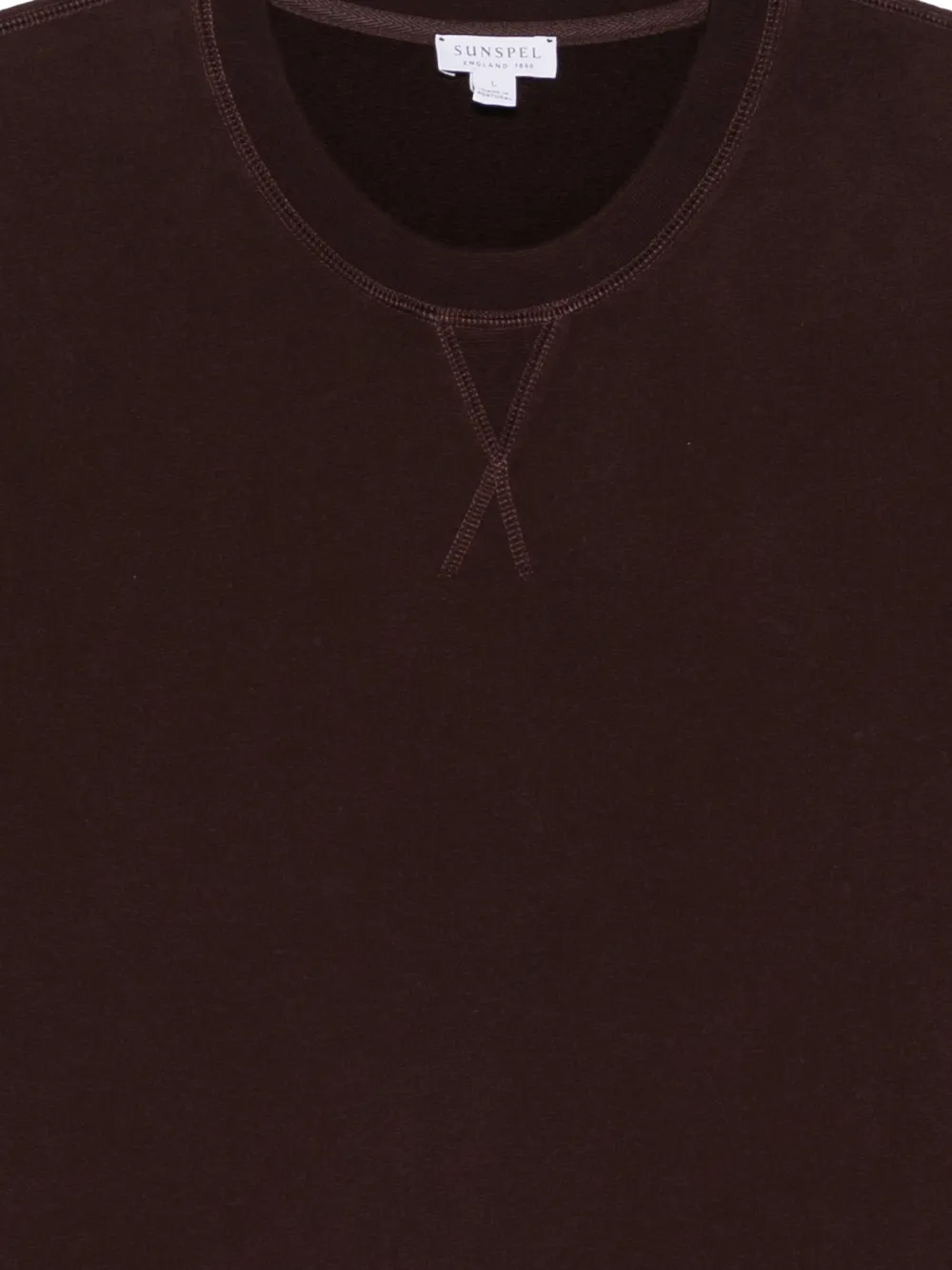  Sunspel Loopback Sweatshirt - Brown 